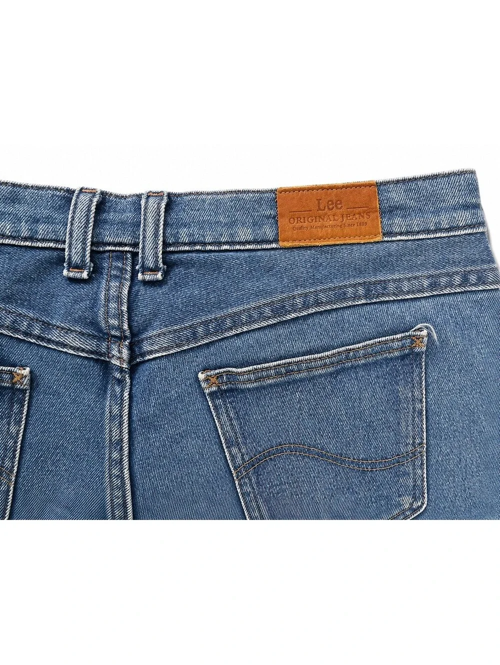Lee Classic Blue Denim Jeans - Relaxed Fit Straight Leg